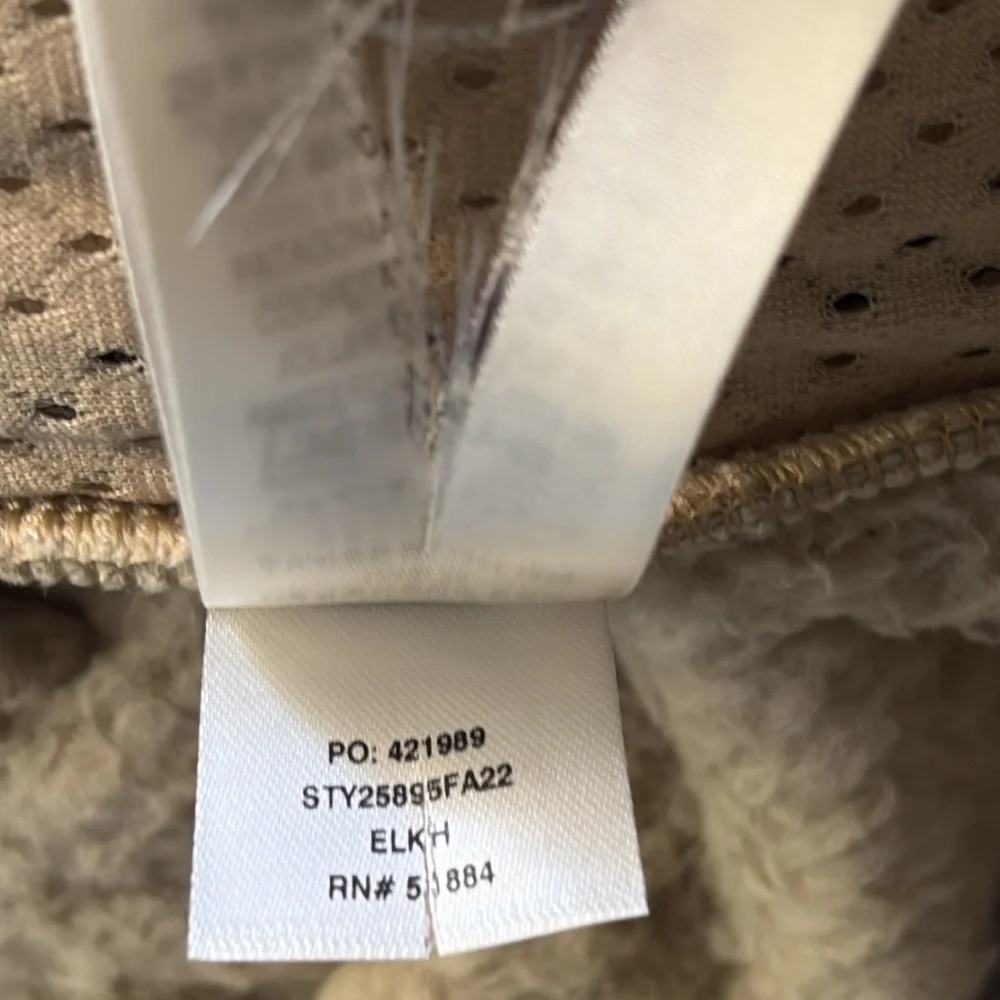 Patagonia Los Gatos Teddy High Pile Fleece Crew Neck Tan/Navy Size XS